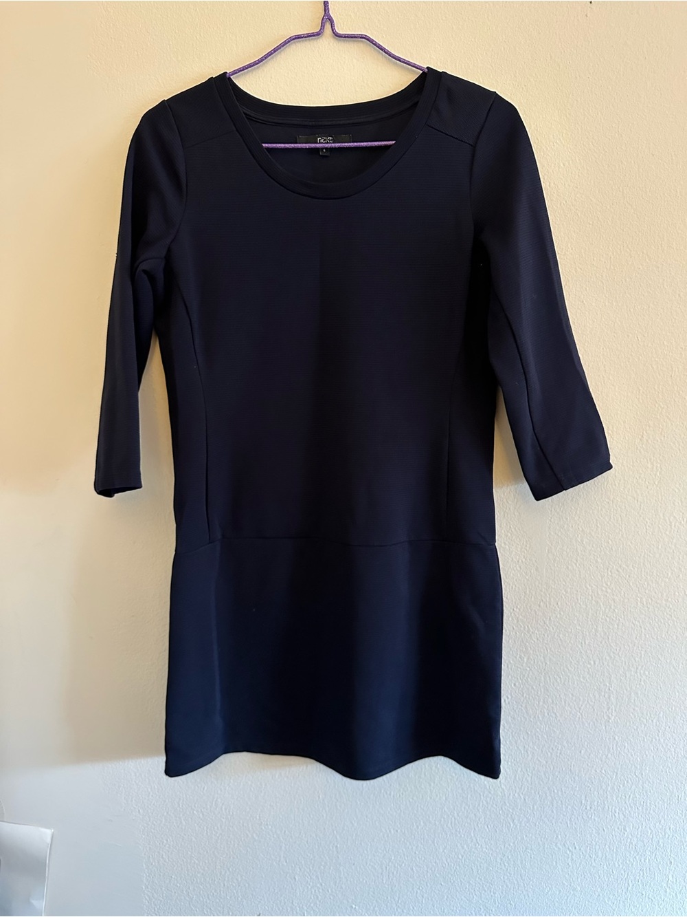 next navy blue Long Sleeve Ponte Sheath Dress